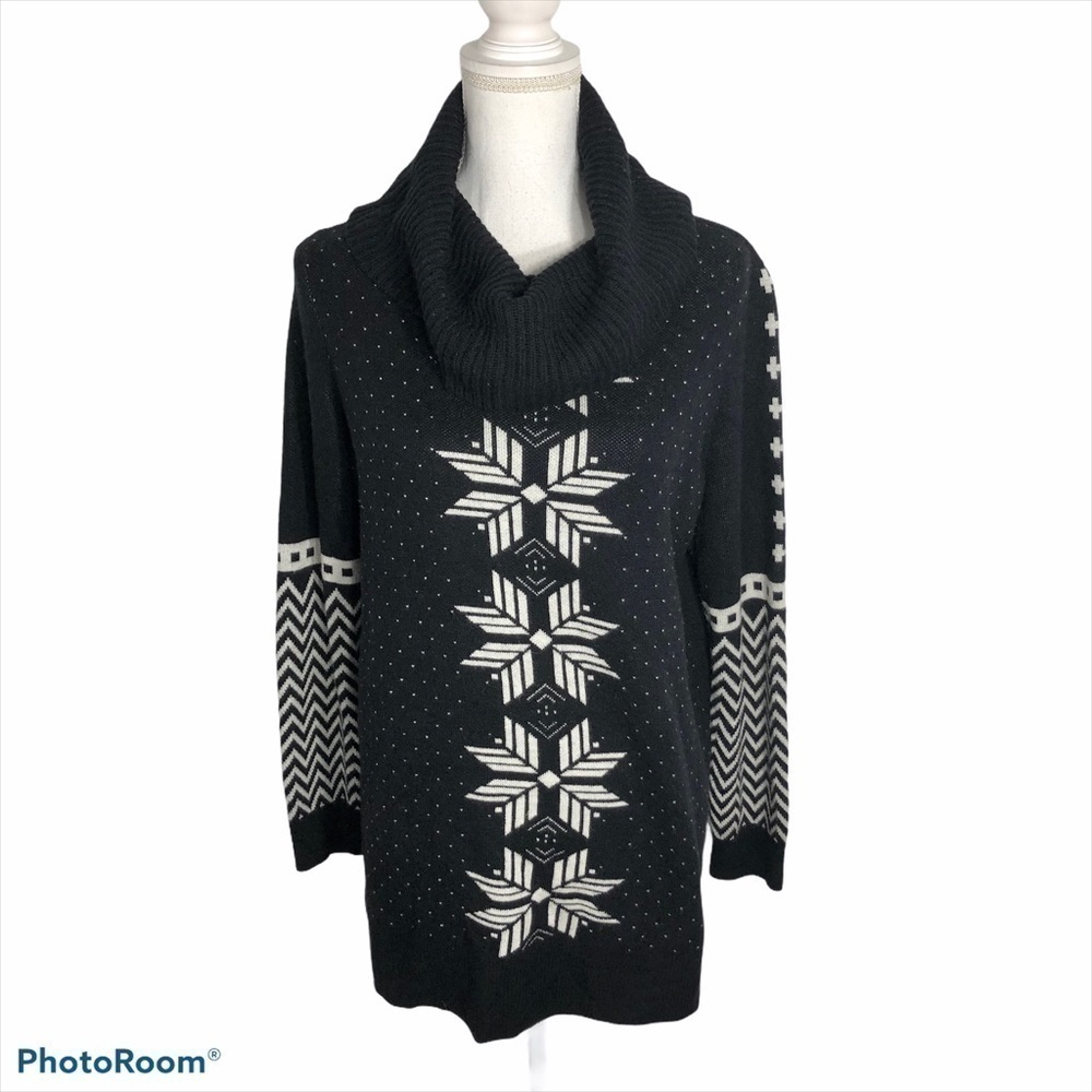 Talbots Lambswool Blend Black Turtleneck Sweater 0X